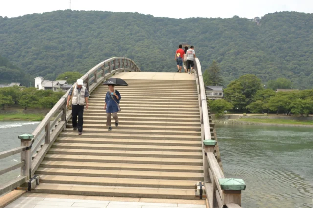 錦帯橋の傾斜